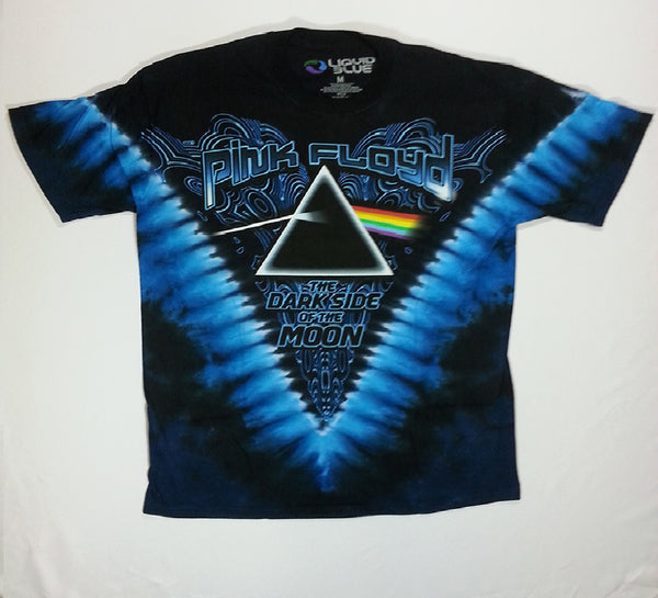 Pink Floyd - Dark Side Cool Text V Liquid Blue Shirt | Vintage