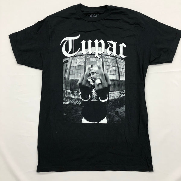 Tupac middle shop finger hoodie