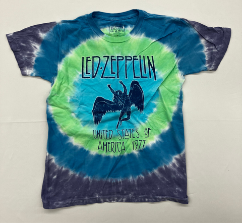 Led Zeppelin - Ramble On Liquid Blue Shirt