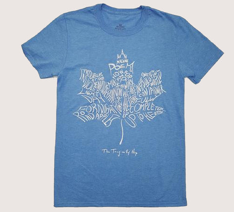 Tragically Hip, The - Album Names In Leaf Blue Shirt