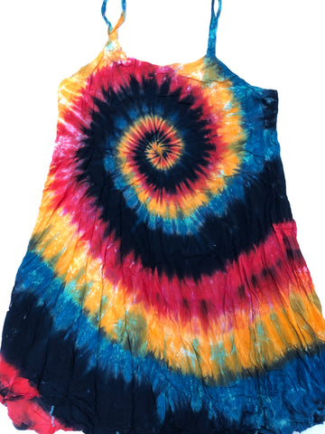 Tie Dye Rayon Dress: Size Large