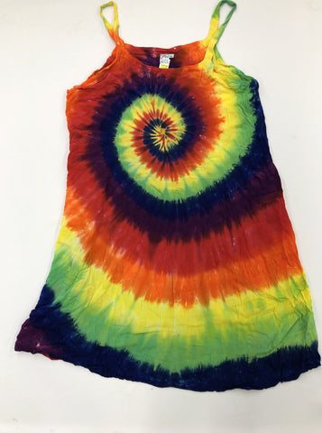 Tie Dye Rayon Dress: Size Large