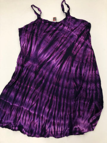 Tie Dye Rayon Dress: Size Large